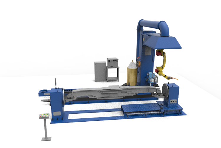 Automatic welding robot workstation for side beam of frame